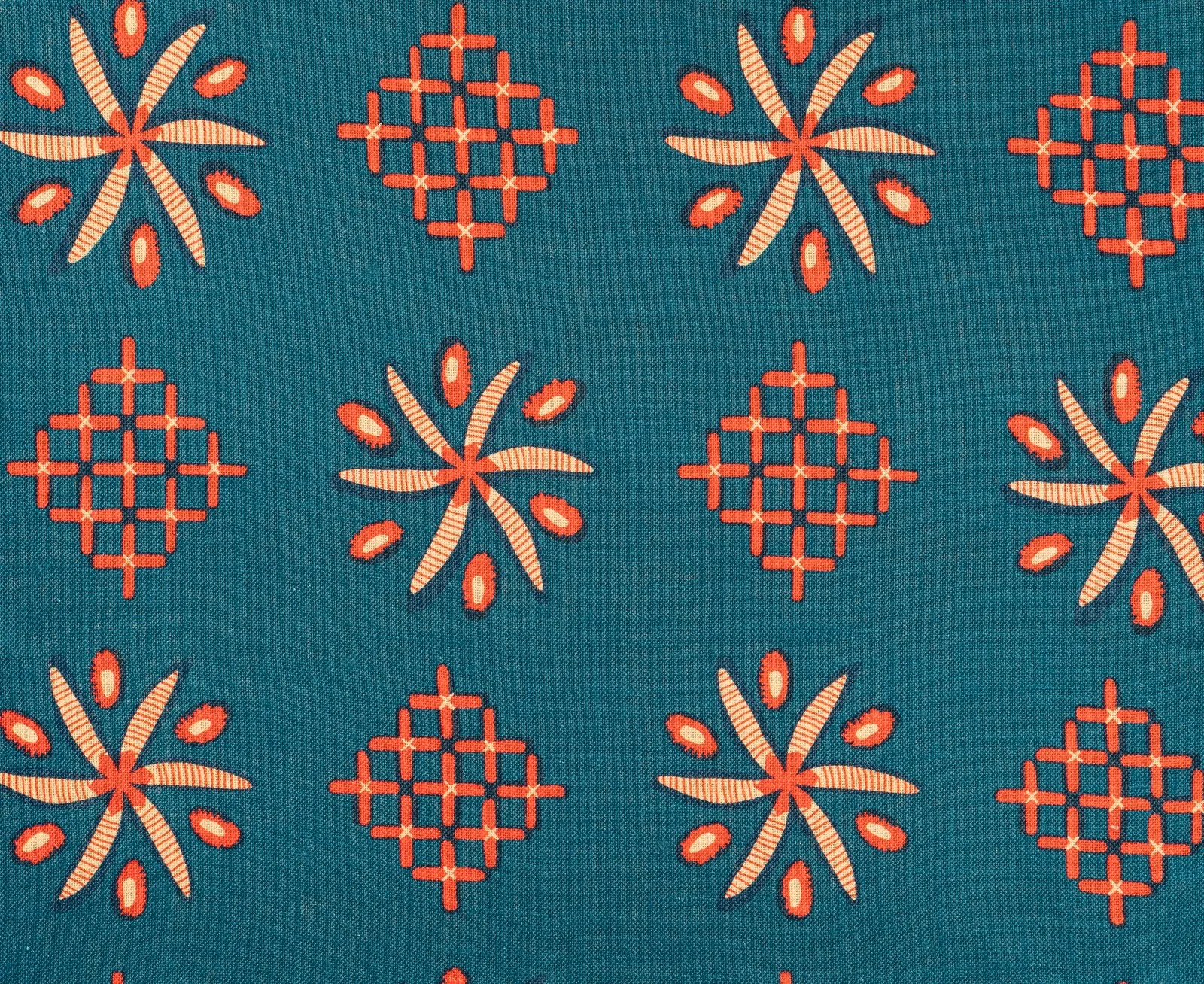 Casimir Corail fond peacock